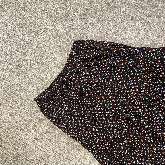 Madewell Black Floral Tiered Maxi Skirt (Size XXS, Fits XS) - Picture 4 of 6